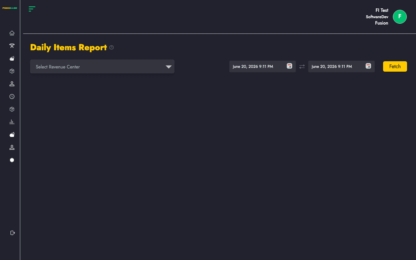 Daily Items Report