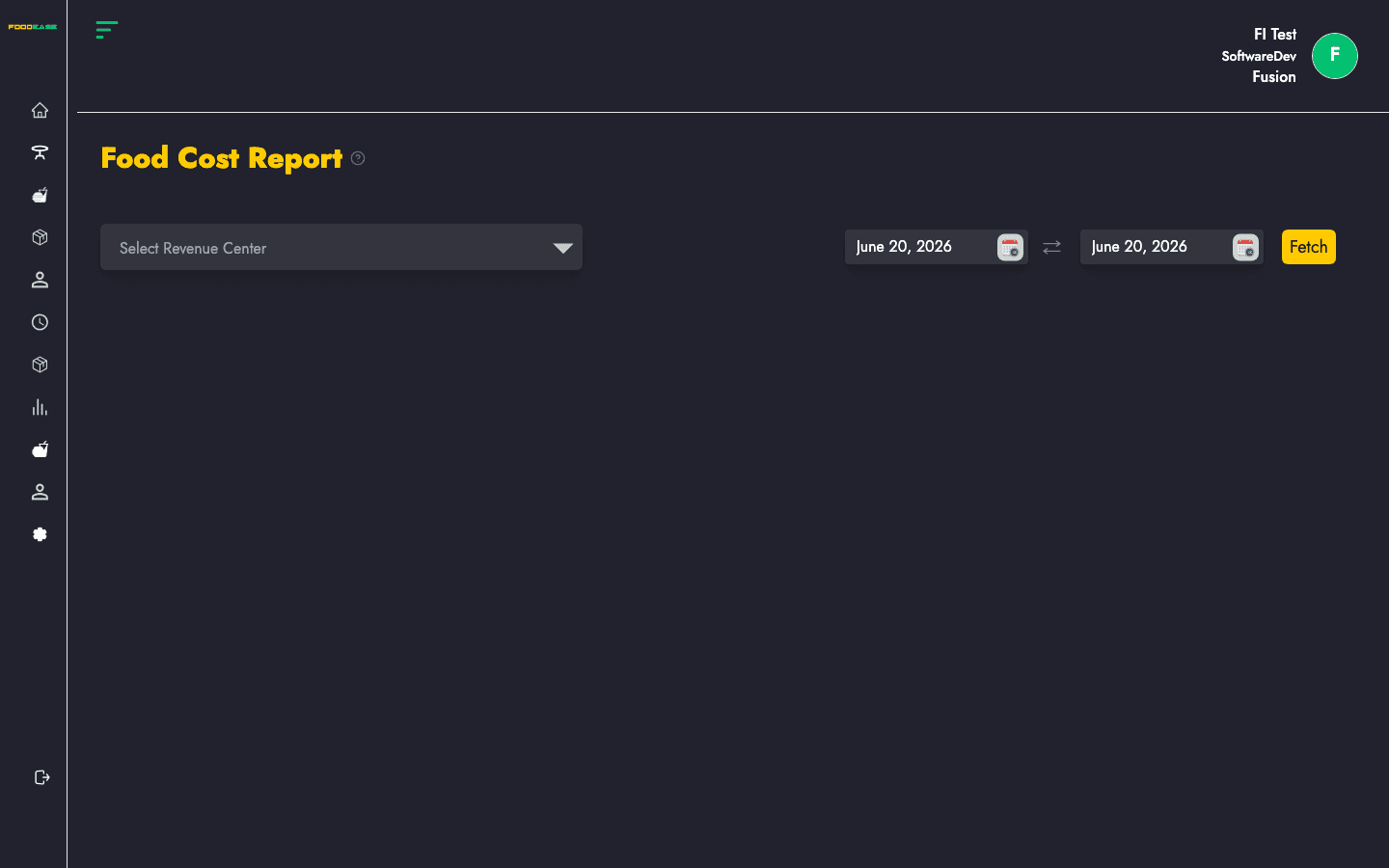Food Cost Report
