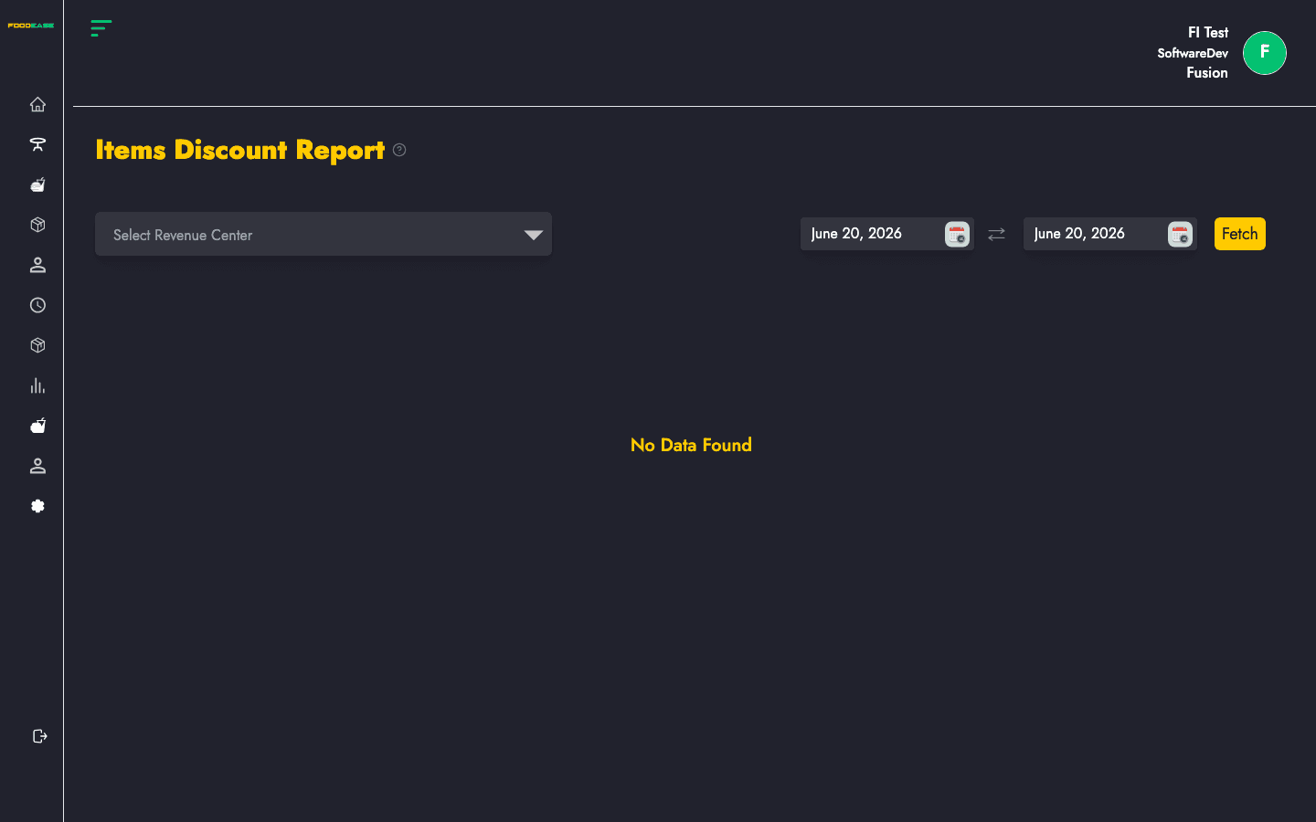 Items Discount Report